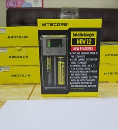 Cargador universal Nitecore I2 100 original para 16340 18650 14500 26650 Batería EE. UU. UE AU Reino Unido Enchufe 2 en 1 Batería Intellicharger Cha8832324