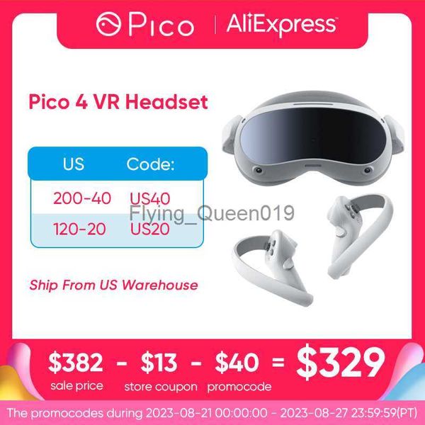 100% original Pico 4 VR Casque tout-en-un Casque de réalité virtuelle Pico4 3D VR Lunettes 4K + Affichage pour Metaverse Stream Gaming HKD230812