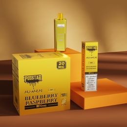 100% d'origine rechargeable 10000 bouffées Puffes Mesh Podstar Disposable Vape E-cigarettes avec 10 fruits saveurs