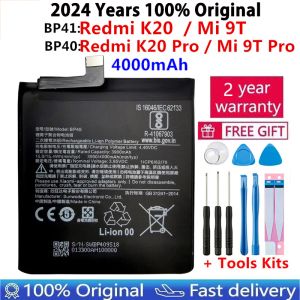 100% Batterie de remplacement d'origine BP41 BP40 pour Xiaomi Redmi K20 Pro Mi 9t Pro Mi9t Redmi K20pro Premium Généhes Batterie 4000mAH