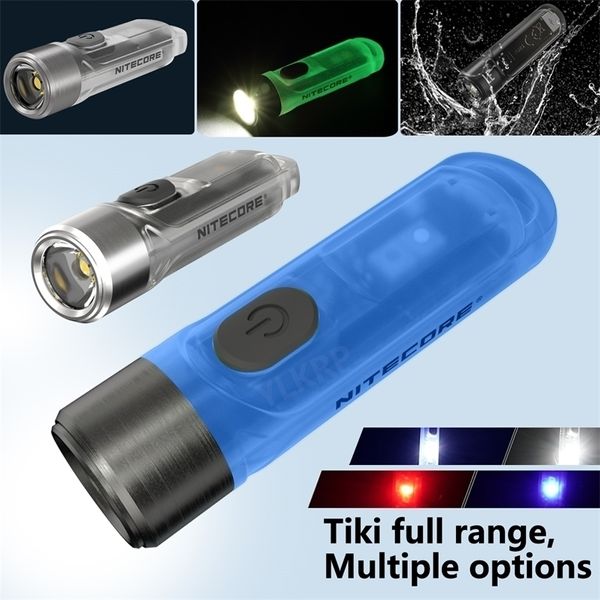 100% Original TIKI GITD TIKI LE 300 Lumens MINI porte-clés futuriste lumière USB Rechargeable 220601