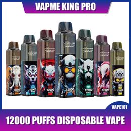 100% Originele VAPME KING PRO 12000 Rookwolken Wegwerp Vape-apparaat Pen Pod E-sigaret 20 ml Voorgevulde 850 mah Batterij Oplaadbaar 12 K