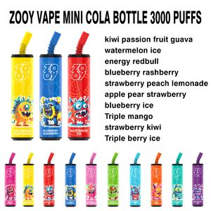 Original ZOOY 800PUFFS jetable Vape Pen BAR Cigarettes électroniques 800 avec 50MG 3ml 400mah VS ELFBAR BANG XXL vaporisateur d'air 0% 2% 5%