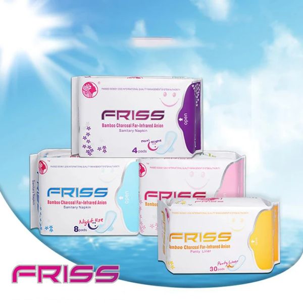 100 paquetes Anion Almohadillas sanitarias Menstruales para mujeres usan en el período Bacterias Bacterias Liner Femenino Toalla sanitaria Desechable