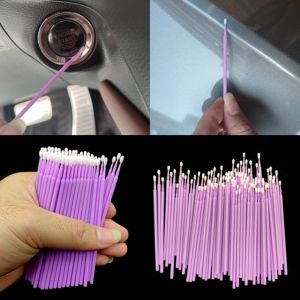 100 pack auto touch up verf micro borstel fijne tips auto onderhoud gereedschap kopborstel wegwerp mini automatisch detailleren borstels
