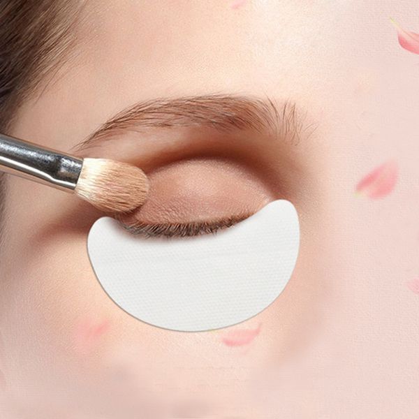 100 pares / porción de gel de ojo desechable Patches Nonwovens bajo el ojo Pads Shadow Eyeshadow etiqueta adhesiva para la extensión de la pestaña falsa