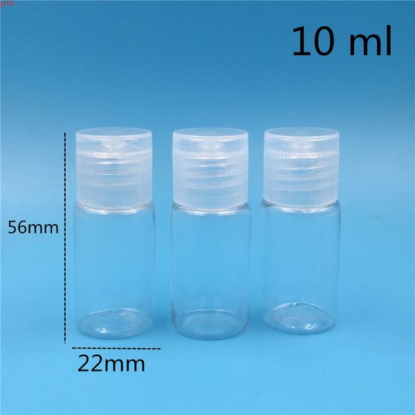 100 Uds. Botellas de plástico transparente de 10 ml botella de agua líquida con perfume de almeja perforada contenedor al por mayor buena cantidad