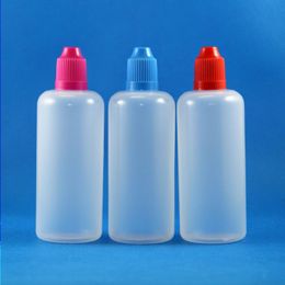 100 pièces 100 ml (1/6 oz) flacons compte-gouttes en plastique bouchons à l'épreuve des enfants embouts LDPE pour E vapeur Cig liquide jus 100 ml Oowni