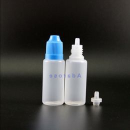 100 Unids 15 ML Envío GRATIS LDPE Frascos cuentagotas de plástico con tapas seguras a prueba de niños Consejos Botella exprimible de vapor seguro pezón corto Mjkvl