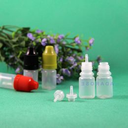 100 Uds. Botellas cuentagotas de 3 ML con tapas seguras a prueba de niños puntas botella cuentagotas de plástico Squeeze e Cig pezón largo Ojmev