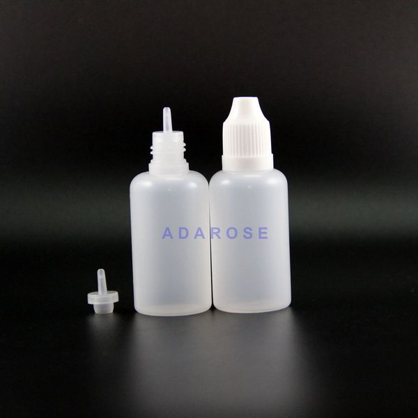 100 Uds. Botellas cuentagotas de plástico LDPE PE de 30 ML con tapas y puntas a prueba de niños, botellas exprimibles con tetinas largas