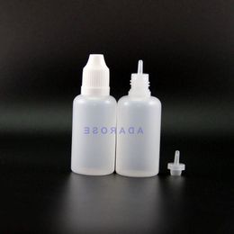 100 Pcs 30 ML LDPE PE 플라스틱 Dropper 병 어린이 증거 모자 및 팁 긴 젖꼭지 짜기 Kkuqf