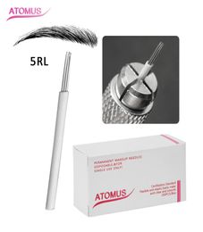 100 stks 5 Ronde Naalden voor Semi Permanente Make-Up Handmatige Pen R5 Micro blading Wenkbrauw Tatoo Pen Fog Blade8568769
