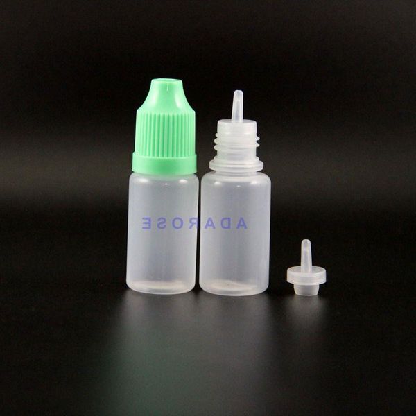 100 pièces 8 ML LDPE flacons compte-gouttes en plastique sans danger pour les enfants avec bouchons à l'épreuve des enfants embouts presser long mamelon Mbppe