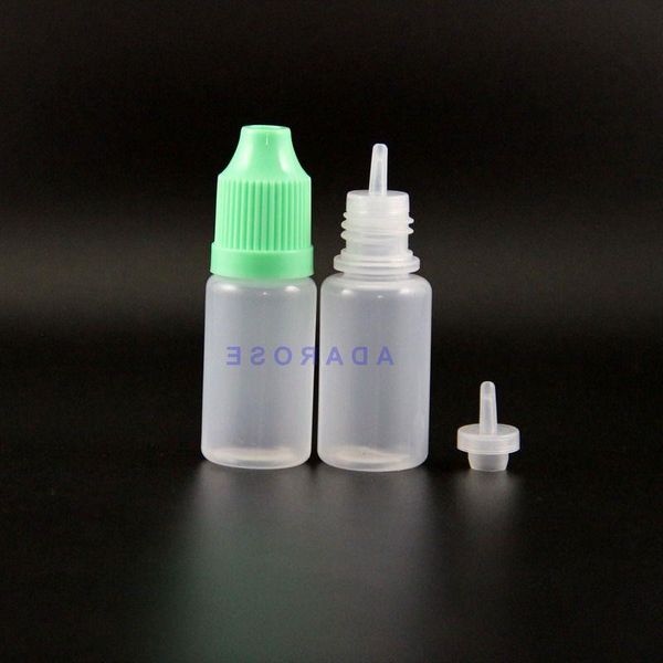 100 Uds 8 ML LDPE frascos cuentagotas de plástico seguros para niños con tapas a prueba de niños puntas apretar pezón largo Agqfv