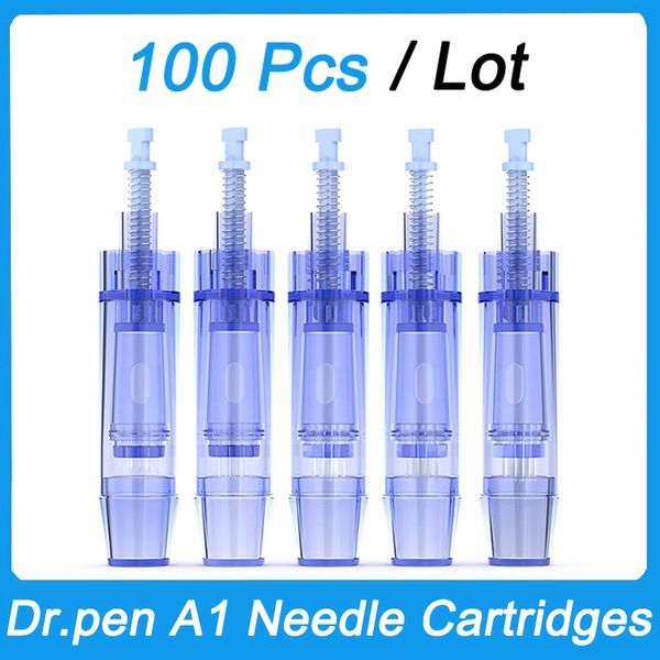 100 unidades de cartuchos de agujas Dermapen con puerto de bayoneta para Dr.pen A1 Derma Pen F3 máquina de mesoterapia Nano 3D 5D 12 24 36 42 pines puntas MTS cabezal de microaguja