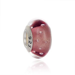 100 Stks Boutique Verzilverd 925 BoldFace Gestempeld Murano Glas Kralen Sieraden DIY Accessoires Charms Big Hole Bead Past EUR Armbanden A-018