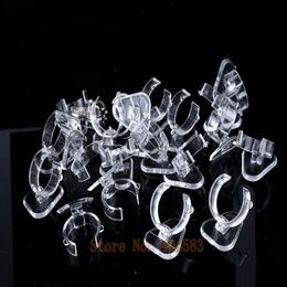 100 pcs Clear View Elastic-C Cercle Cercle en plastique Afficher le support de support de support de table de table de table MX200810193G