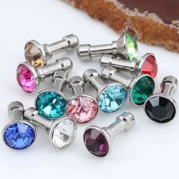 100 stks Crystal Bling Diamond 3.5mm Mobiele Telefoon Oortelefoon Jack Anti Dust Plug voor iPhone Samsung Huawei Xiaomi-accessoires