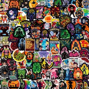 100 pc's DBZ Cartoon Graffiti Stickers Anime Manthoed Waterdicht Verwijderbare bagage Notitieboek Scooter Koelkast Telefoon Diy Sticker Kids Paster speelgoed