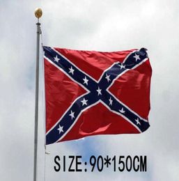 100 PCS Dixie Battle Flags Civil War Confederate National Flags 15090cm Dos lados Flaros de poliéster impresos3569406