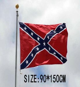 100 PCS Dixie Battle Flags Civil War Confederate National Flags 15090cm Twee zijden Gedrukte polyester vlaggen7475705