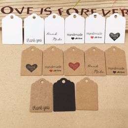 100 pcs Diy Kraft Paper Tags Head Label Luggage Wedding Party 3x2cm Blank Prix Tag Kraft Gift Hang Tag