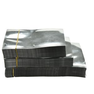 100 stks Uitstekende kwaliteit 7 * 10 cm vacuümzak sealer voedsel opslag pakket zilveren aluminium folie mylar platte zaktas