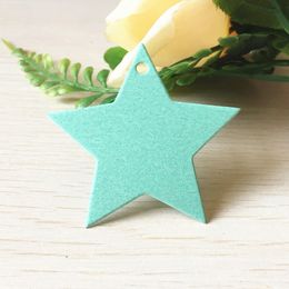 100 pcs étoiles à cinq points kraft papier hang balise cadeau bricolage balise de balise de mariage carte d'étiquette de nom de marque de mariage 5.2x5.2cm