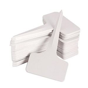 100 pièces fournitures de jardin étiquettes jardinage classification des plantes tri signe étiquette billet plastique plaque d'écriture conseil carte enfichable blanc