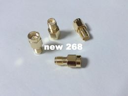 100 stks Gold Plate SMA Male Plug aan RP-SMA Vrouwelijke Plug RF Coaxiale connectoren