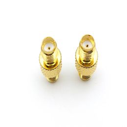 100 stuks Vergulde SMA Female naar Female Rechte RF Adapter Connector251i