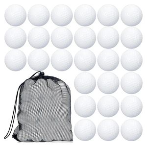 100 pièces balle de pratique de Golf balle de Golf creuse balle de Golf creuse en plastique avec sacs de rangement à cordon en maille pour l'entraînement 240129