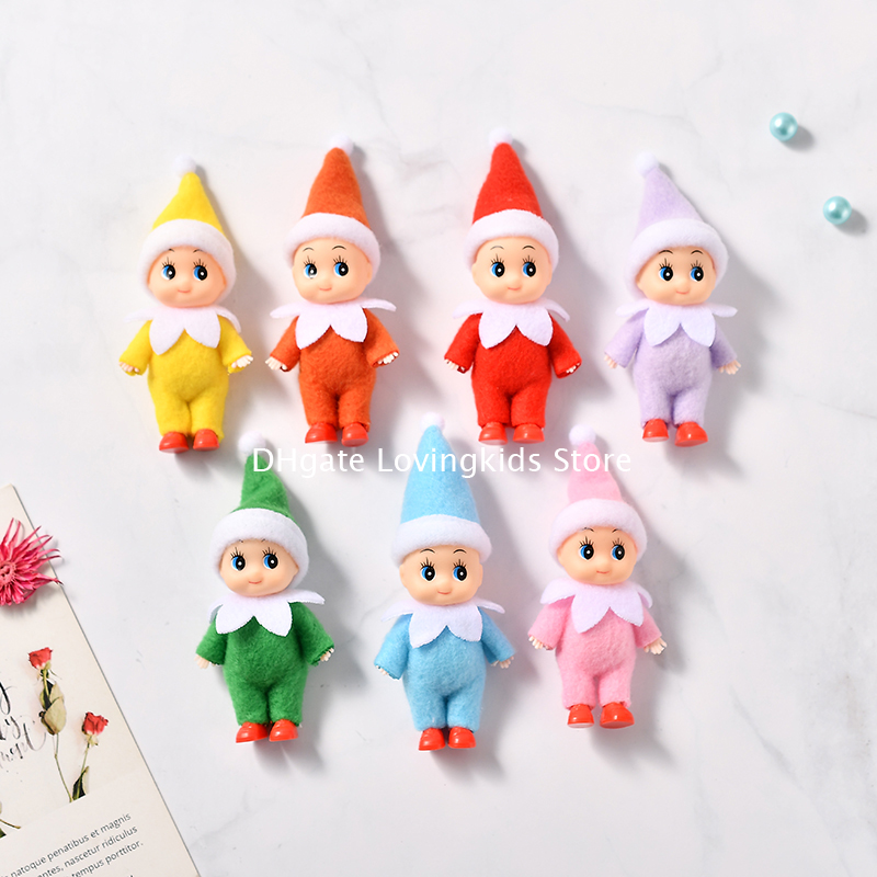 100 Uds. Muñeco de elfo bebé de gran calidad con zapatos de pies muñecos de elfo de Navidad con brazos y piernas móviles juguetes para bebés elfos para niños