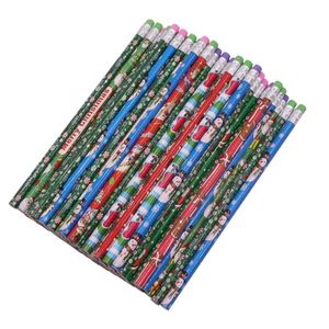 100 pcs HB Modèle Crayon Noir Halloween Noël Modèle Mixte Motif Pen Carpenter Lead Parents Envoyer les cadeaux de leurs enfants T200107