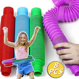100 pièces enfants soulager soulagement éducatif anti-stress Fidget presser Mini Pop Tubes entiers sensoriels anti-stress jouets Gifts280W