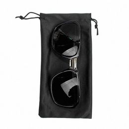 100 pc's/lot 9x18 cm lunettes de soleil sac lunettes pochette draagbare koord emballage sacs lunettes accoires 47e8#