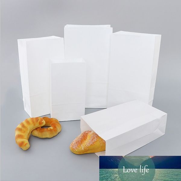 100 pièces/lot sac en papier Kraft brun fête faveurs de mariage pain fait à la main biscuits sacs-cadeaux Biscuits emballage fournitures d'emballage