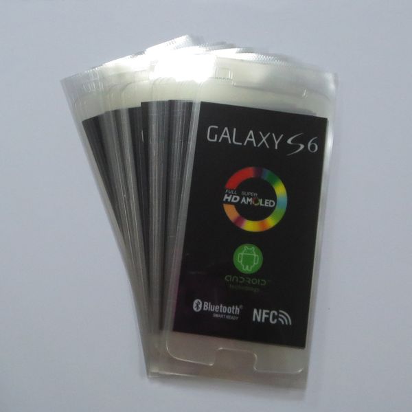 100 unids/lote película protectora de pantalla LCD nueva para Samsung Galaxy S5/S6/S7 serie lente de vidrio protectora