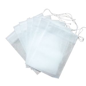 100 PCS/Lot Tea Filterzak STrainer Tools niet-geweven stof Wegwerp Infuser Lege zakken met DrawString Pouch LT950