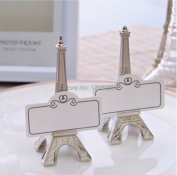 100 pcs/lot mariage faveur tour Eiffel Place titulaire de la carte en gros DHL Fedex