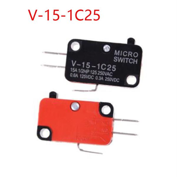 100 Unids / lote x Arcade Cherry Push Button Microondas Horno Puerta Micro Interruptor SPDT 1 NO 1 NC V-15-1C252258