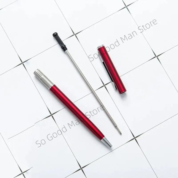 100 PCS Nuevo publicidad Pen Free Custom Logotipo de metal Metal Bolete Pen Pen Nombre de las letras al por mayor Suministros de la oficina de regalos del hotel