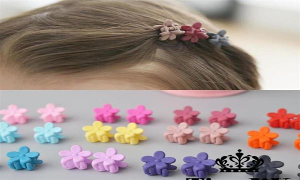 100 pièces nouvelle mode bébé filles petite griffe de cheveux mignon couleur bonbon fleur pince à cheveux enfants épingle à cheveux accessoires de cheveux Whole248j1757323