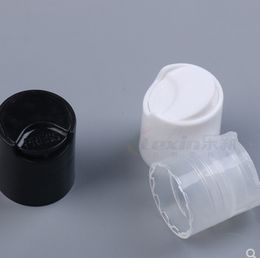 100 stks van 20/410 24/410 zwart / wit / transparant Plastic Disc Top Cap, Hoge Kwaliteit GLB voor cosmetische fles