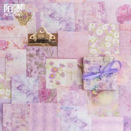 100 pcs fleur rose vintage artisanat papier Journal indésirable Ephemera Blue Purple Plant Collage album Scrapbooking Material Paper Pack