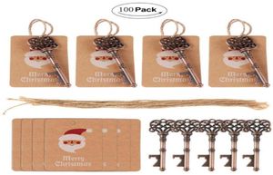 100 PCS Santa Magic Key pour Noël Gifts Kids Pendendants Pendants de Noël décorations d'arbre suspendues décoration de Noël à la maison 25688144