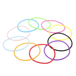 100 pcs bracelet mince en caoutchouc coloré