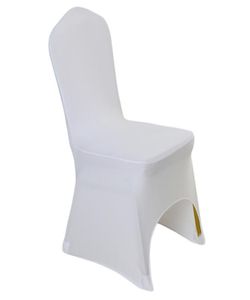 100 PCS Couvertures de chaise de mariage en polyester blanc universel pour les mariés pliage de décoration El décoration entier6788310