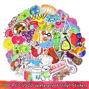 100 Stks VSCO Waterdichte Vinyl Stickers Pack voor Kinderen Meisjes om DIY Laptop Waterfles Bagage Scrapbook Bike Auto Gitaar Decals Home Decor